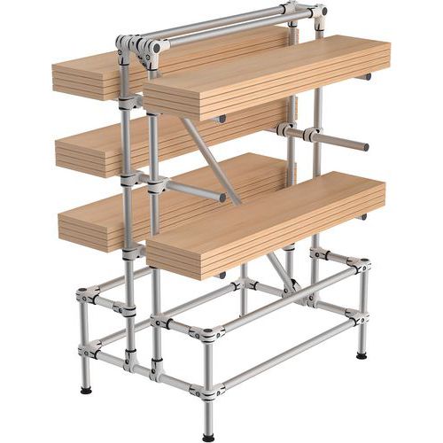 Mini-Rack Cantilever, fest - Last von bis zu 350 kg pro Ebene - Trilogiq