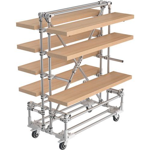 Mini-Rack Cantilever, mobil - Last von bis zu 350 kg pro Ebene - Trilogiq