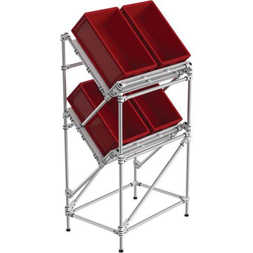 Mini-Rack für das Picking, mit V-Form - Trilogiq