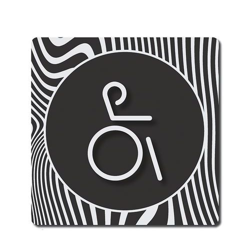 Design-Türschild aus Plexiglas - Behindertentoilette - Novap Design-Türschild aus Plexiglas - Behindertentoilette - Novap