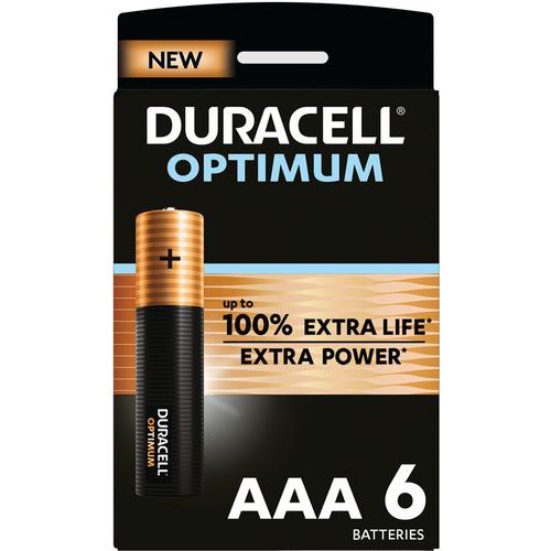 Alkali-Batterie Optimum AAA - 6 Stück - Duracell