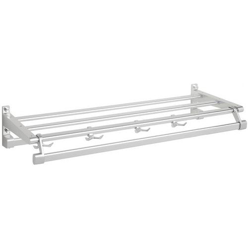Gardelux Wandgarderobe mit 1 Haken - Kleiderbügelträger und Platte  - Gardelux