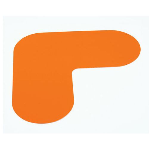 PVC-Klebeband zur Bodenmarkierung - Winkel, 180 x 180 mm - Gergosign