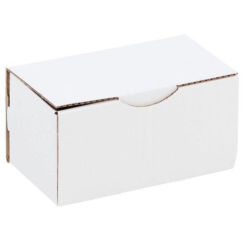 Boîte d'expédition carton kraft multi-usages - À languette - Blanc