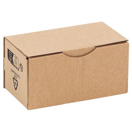 Boîte d'expédition carton kraft multi-usages - À languette - Havane