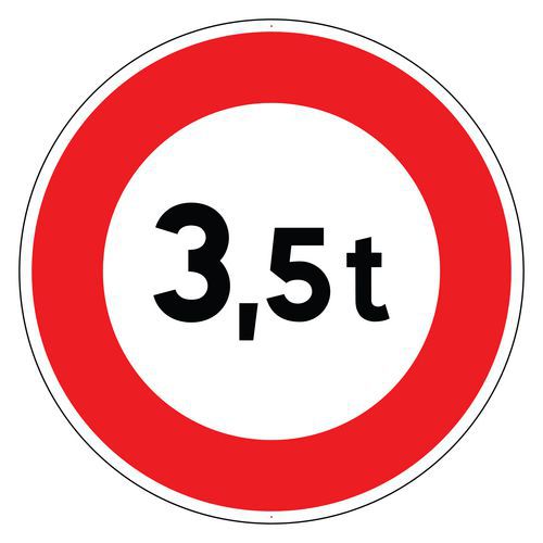Hinweisschild B13 - Tonnagebegrenzung von 3,5 t - Kelias