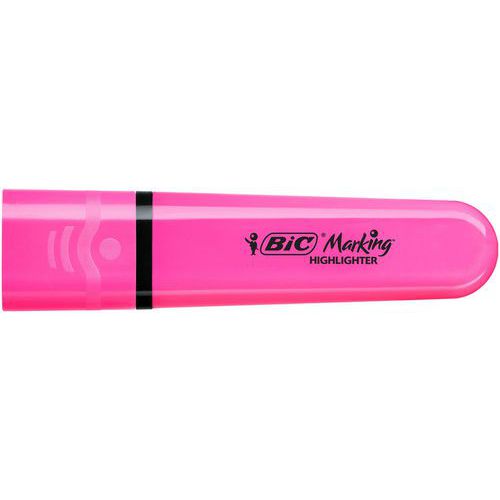 Flacher Textmarker BIC Marking Fluo mit abgeschrägter Spitze - BIC