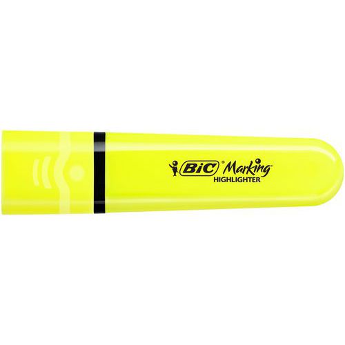 Flacher Textmarker BIC Marking Fluo mit abgeschrägter Spitze - BIC