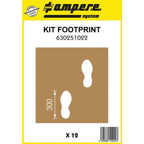 Schablone Fußspuren - Kit Footprint - 12 Formen - Ampère