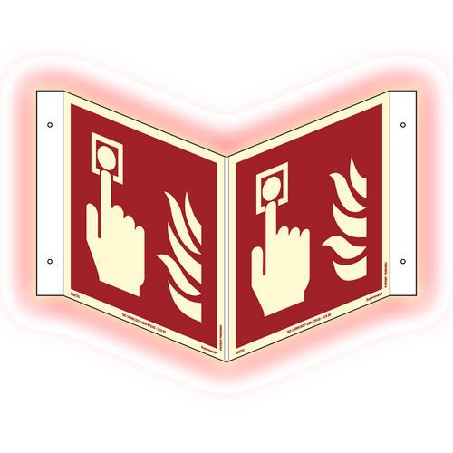Nachleuchtendes Schild „Brandmelder“ - Supernova+®