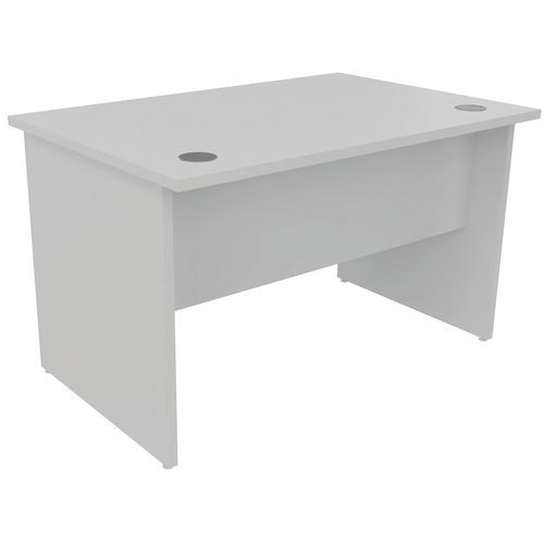 Bureau droit - Piétement panneau - Gris - Manutan Expert Bureau droit - Piétement panneau - Gris - Manutan Expert