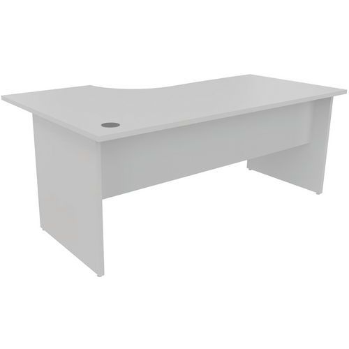 Bureau compact - Piétement panneau - Gris - Manutan Expert Bureau compact - Piétement panneau - Gris - Manutan Expert