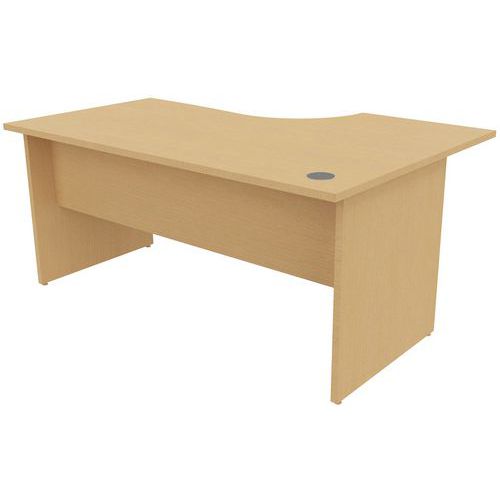 Bureau compact - Piétement panneau - Hêtre - Manutan Expert Bureau compact - Piétement panneau - Hêtre - Manutan Expert