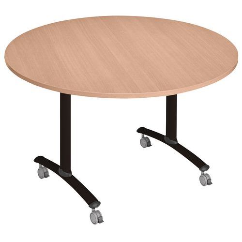 Table plateau stratifié Axe rond - Manutan Expert