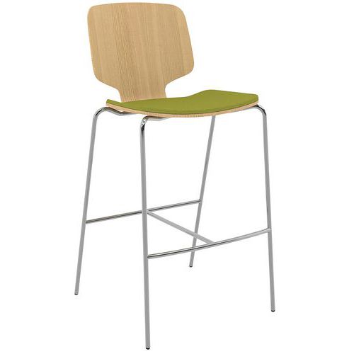 Barstuhl Code mit Beinen aus Chrom