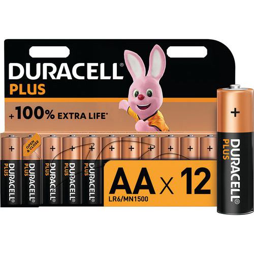 Alkali-Batterie AA Plus 100 % - 12 Stück - Duracell