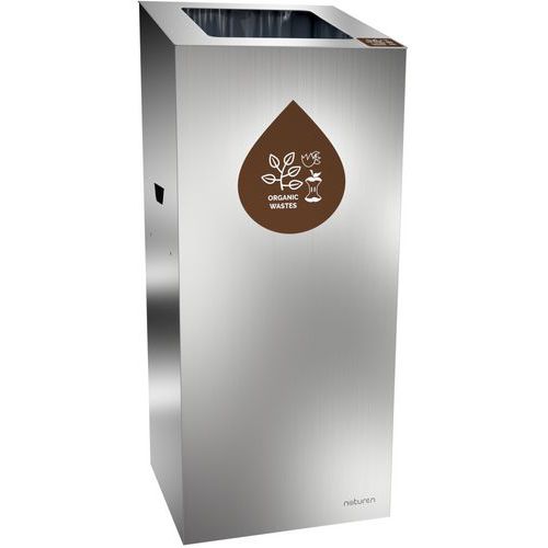 Poubelle de tri uno - Ouverture carré - 65L Naturen