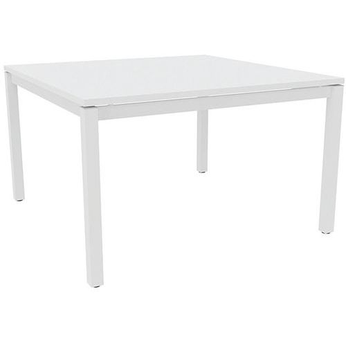 Gerader Schreibtisch X4, weiß/Fuß weiß Gerader Schreibtisch X4, weiß/Fuß weiß