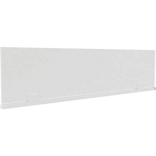Sichtblende, weiß, für Schreibtisch Bench X4, Werkstoff: Melaminbeschichtet, Länge: 140 cm, Farbe: Weiß Weiß