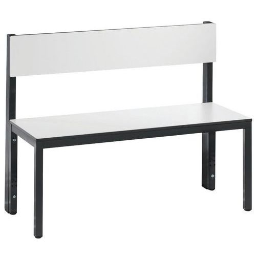 Banc bois avec dossier Basic Plus - avec et sans grille - CP