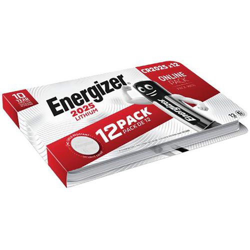 Blister de 12 piles bouton - Lithium - Energizer