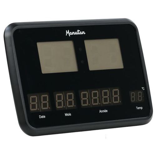 Horloge murale LED rectangulaire grand format - Manutan Expert