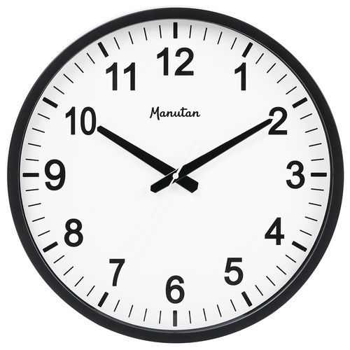 Horloge analogique murale à quartz Ø 40 cm - Manutan Expert
