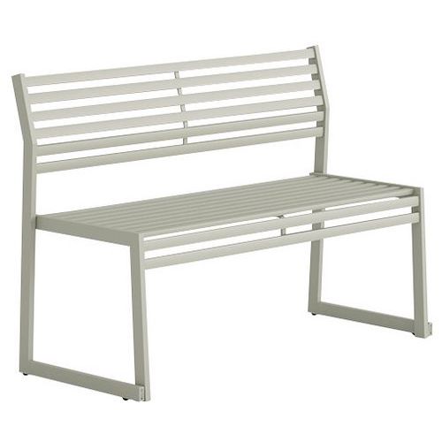 Bank mit Rückenlehne aus verzinktem Stahl - 120cm - Urbantime