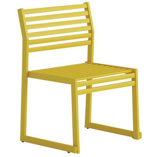 Banc avec dossier en acier galvanisé - 60 cm - Urbantime