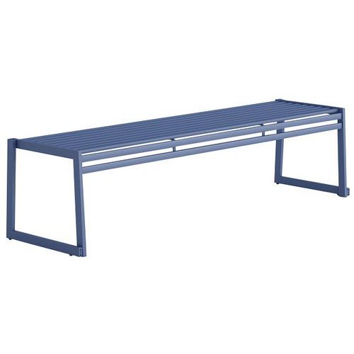 Bank ohne Rückenlehne aus verzinktem Stahl - 180cm - Urbantime