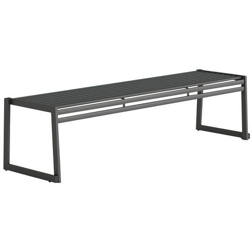 Bank ohne Rückenlehne aus verzinktem Stahl - 180cm - Urbantime