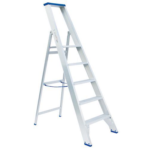 Escabeau professionnel revêtement polyester - 4 à 6 marches - Solide