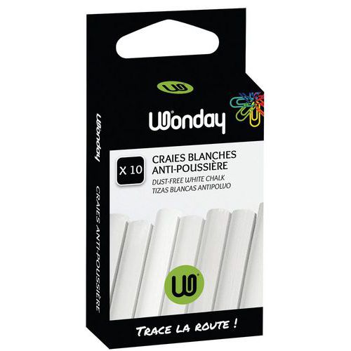 Tafelkreiden mit Staubschutz - 10er-Pack - Wonday Tafelkreiden mit Staubschutz - 10er-Pack - Wonday