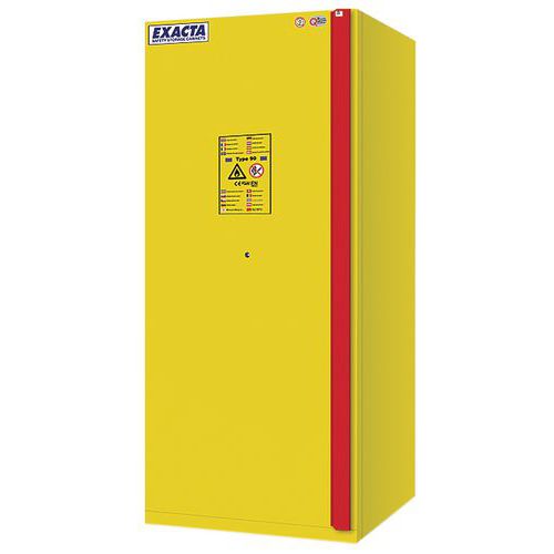 Sicherheitsschrank mit 90 Minuten Brandschutz und ergonomischen Griffen - gelb