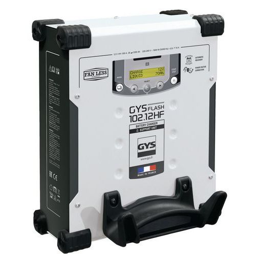 Chargeur de batterie GYSFLASH 102.12 HF - Câbles 5 m - Gys