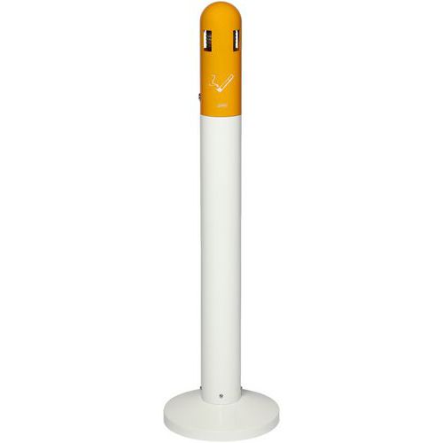 Cendrier sur pied cigarette - Blanc et orange - Probbax
