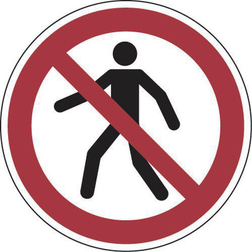 Panneau interdiction - Interdit aux piétons - PVC - Manutan Expert