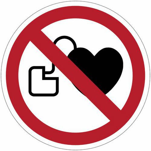 Panneau Interdit porteurs stimulateur cardiaque - PVC - Manutan Expert Panneau Interdit porteurs stimulateur cardiaque - PVC - Manutan Expert