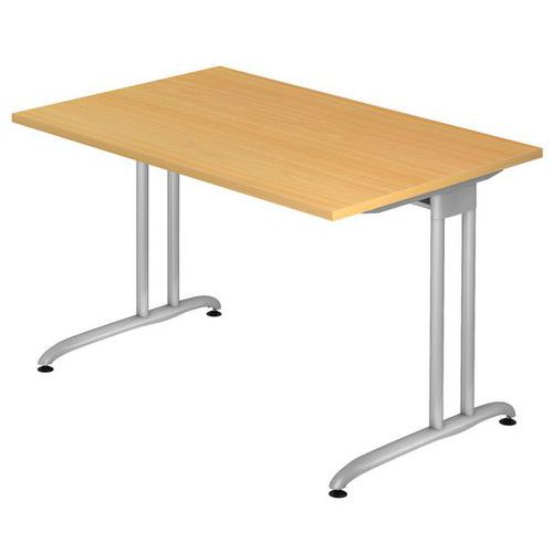 Schreibtisch mit fester Höhe, 120 cm, Serie B - Hammerbacher