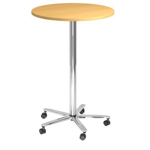 Table de réunion ronde 80cm réglable en hauteur - Hammerbacher