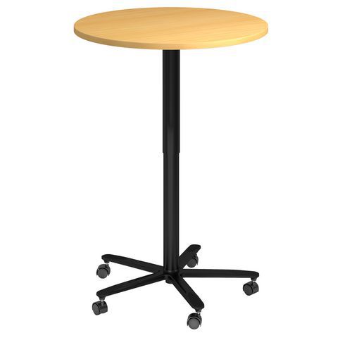 Konferenztisch, rund, 80 cm, höhenverstellbar - Hammerbacher
