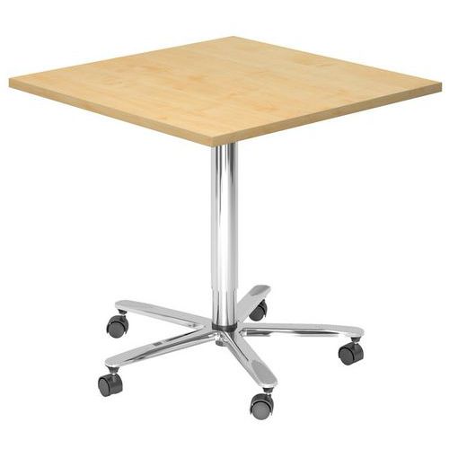 Table de réunion carrée 80x80cm réglable en hauteur - Hammerbacher