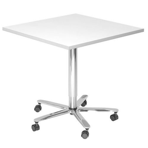 Konferenztisch, viereckig, 80 x 80 cm, höhenverstellbar - Hammerbacher