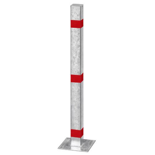 Verzinkter Stahlpfosten, 70 x 70 mm, reflekt. rot - Croso