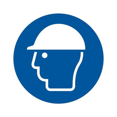 Schild „Kopfschutz tragen“, PVC - Manutan Expert Schild „Kopfschutz tragen“, PVC - Manutan Expert