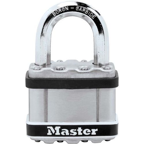 Vorhängeschloss mit Schlüsseln aus gewalztem Stahl mit Edelstahlschutz - Master Lock