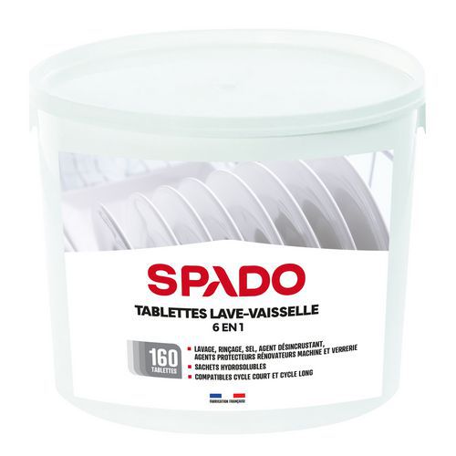 Tablettes lave-vaisselle 6en1 x160 - Spado Tablettes lave-vaisselle 6en1 x160 - Spado