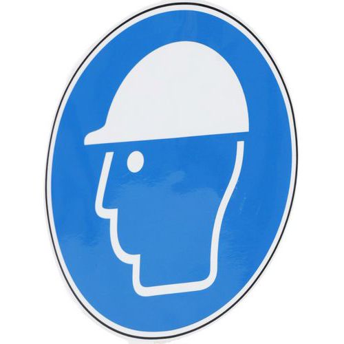 Gebotsschild - Schutzhelm - selbstklebend - Manutan Expert