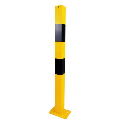 Lackierter Stahlpfosten, 70 x 70 mm, gelb/schwarz - Croso