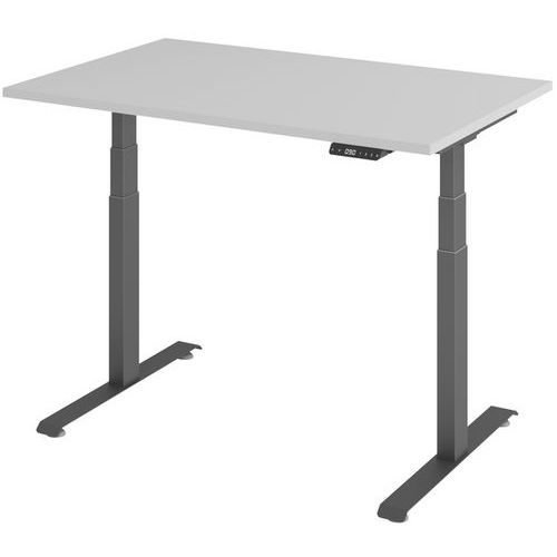 Elektrischer Schreibtisch, Untergestell in Graphit, 120 x 80 cm - Manutan Expert